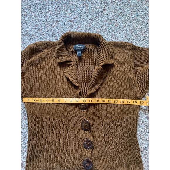 Pure Handknit Cotton Cardigan Sweater - Picture 10 of 11